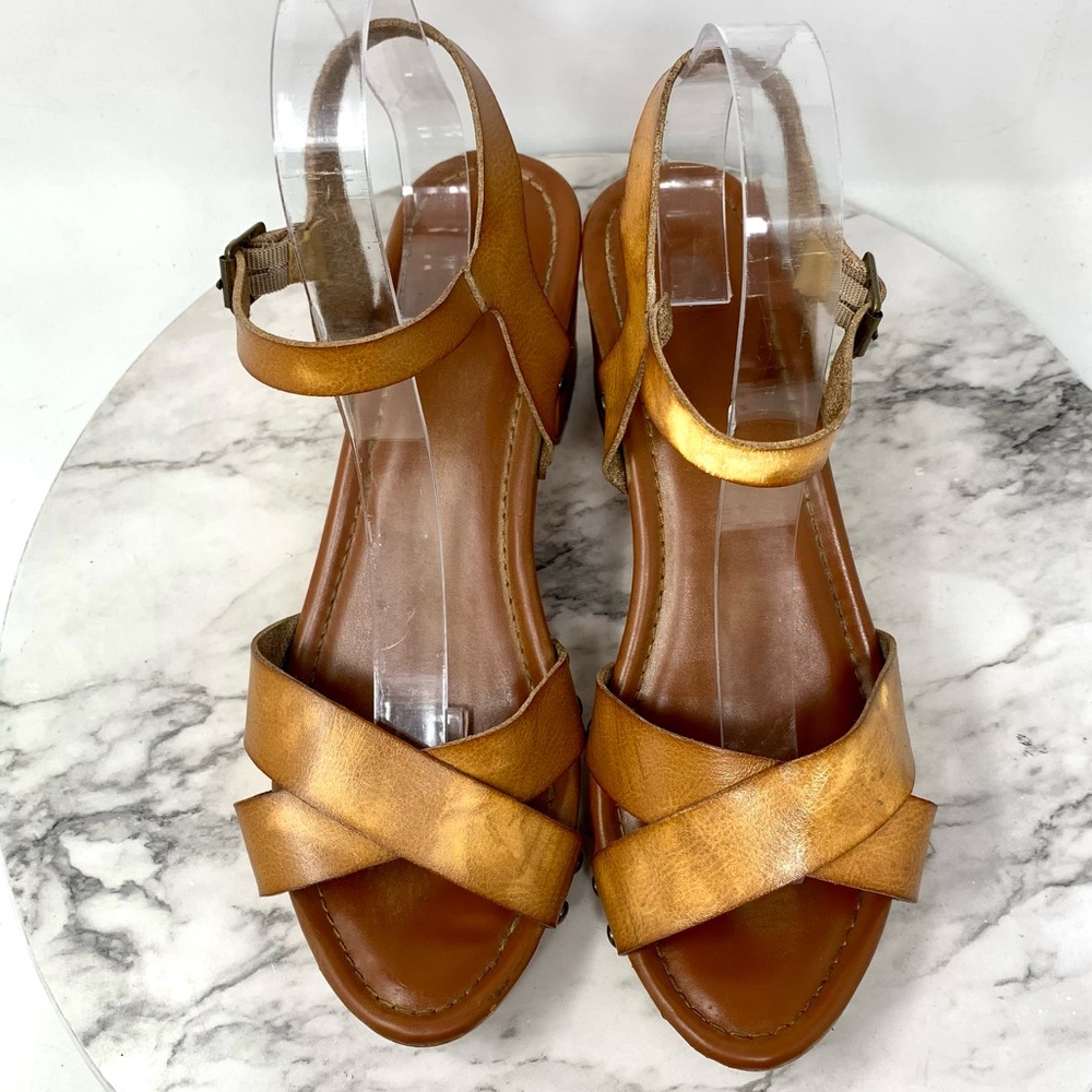 MIA Jullia Platform Ankle Strap Clog Sandals 9 Retro Boho Bohemian Classic - Picture 6 of 16
